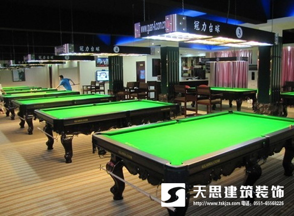 臺(tái)球俱樂(lè)部裝修運(yùn)動(dòng)娛樂(lè)兩不誤